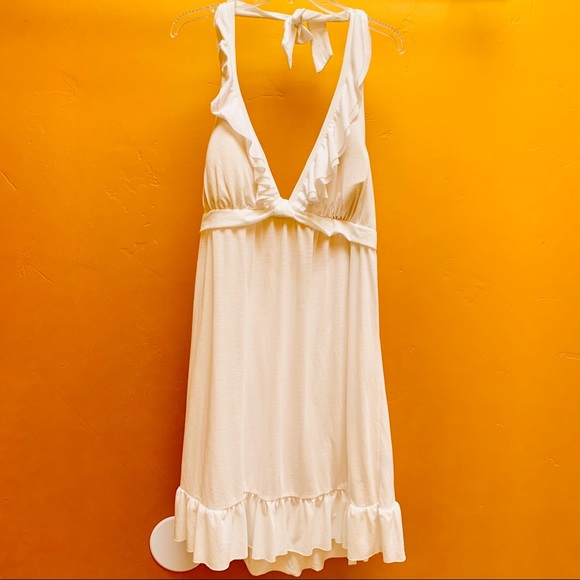 a.n.a Dresses & Skirts - a.n.a. White Halter Style Backless Sun Dress 1X